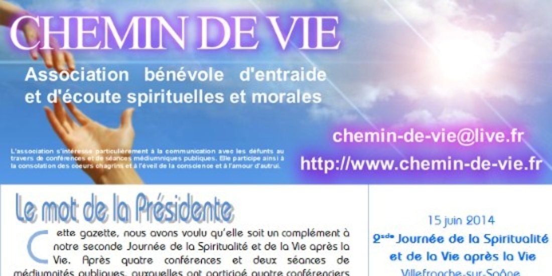 You are currently viewing Gazette de la Journée de la Spiritualité du 15.06.2014