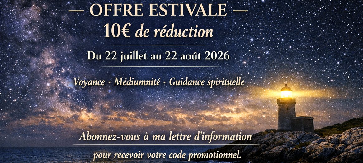 Code promo été 2026, 10€ offerts par Victor Maia, médium et voyant à Plouvien